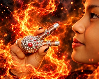 Exclusive Fire Kuripe, Tamarind Wood with Silver Ornament and Cornelian