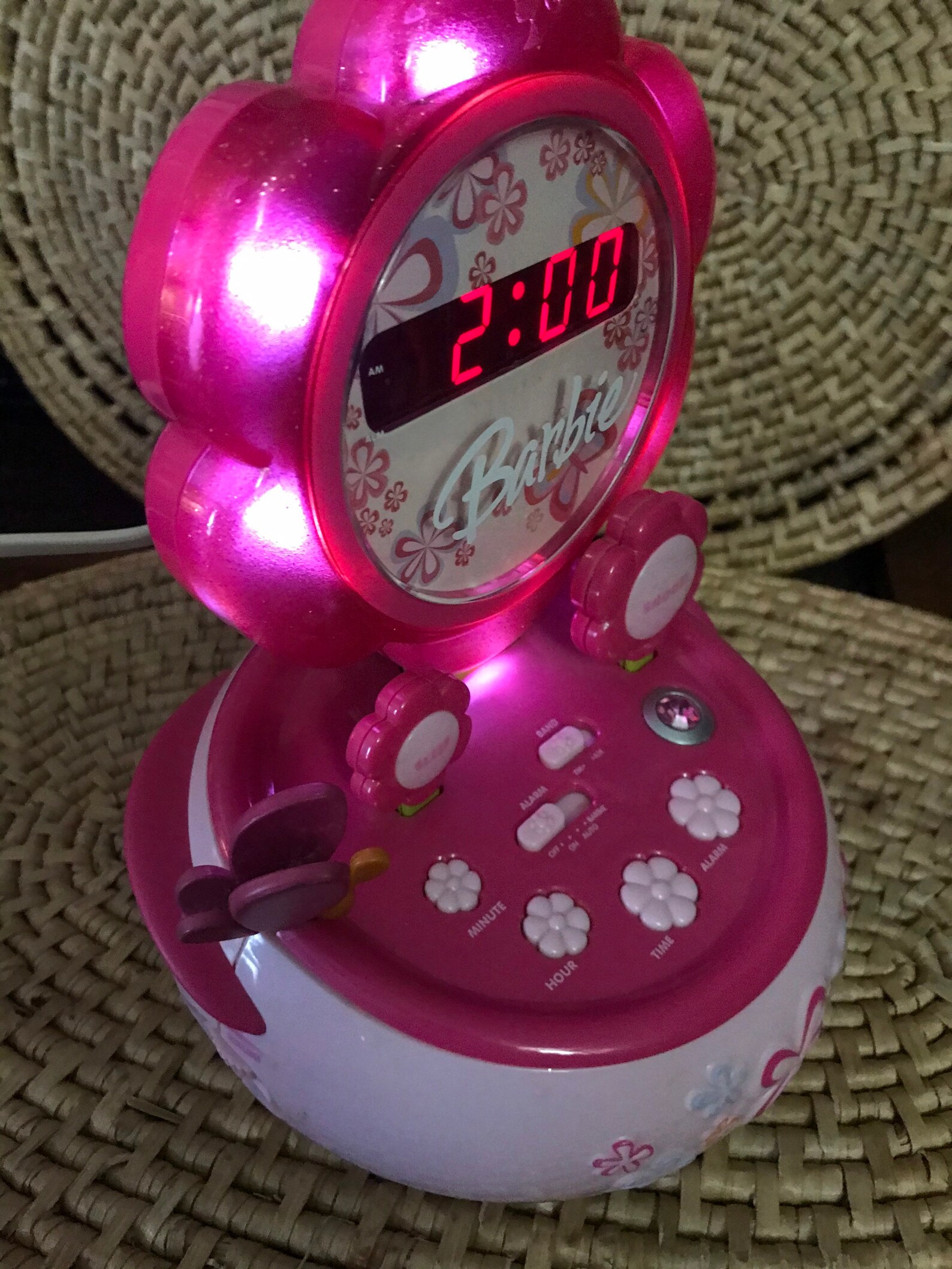 Barbie digital clock radio with night light. Etsy