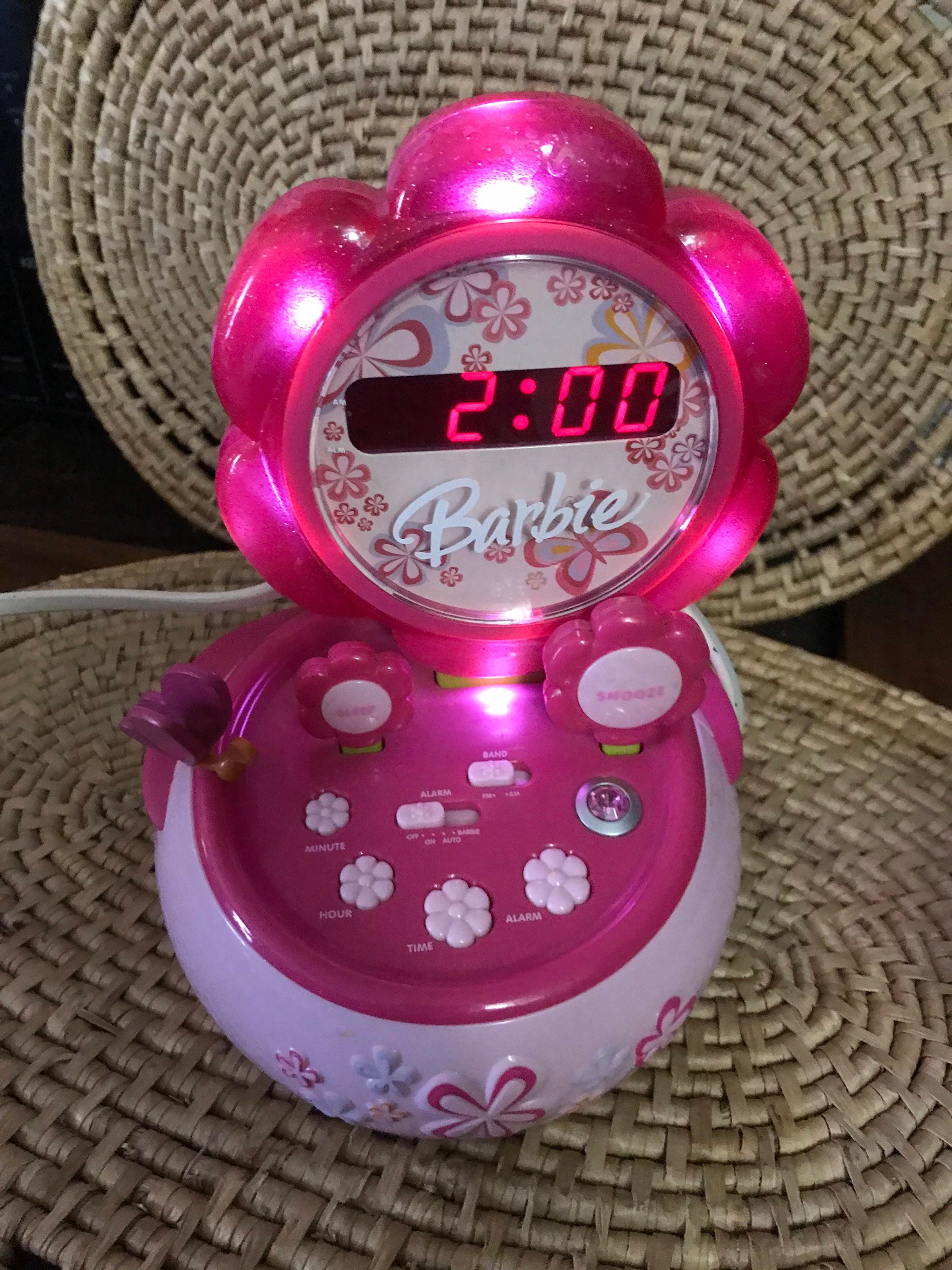 Barbie digital clock radio with night light. Etsy