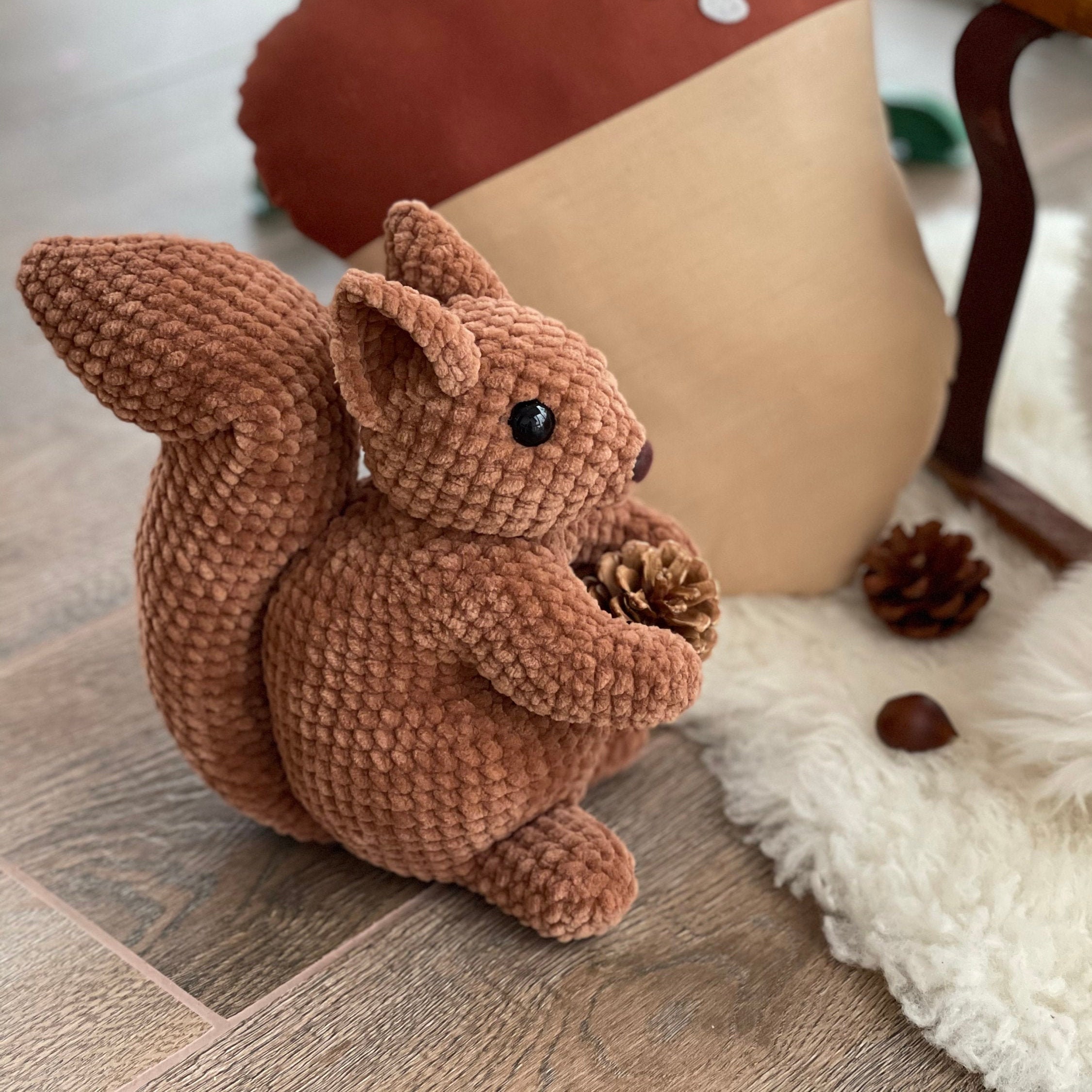 Crochet Animal Squirrel Pattern Forest Amigurumi PDF Tutorial Etsy