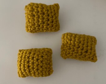 Mini Crochet Catnip Pizza Rolls, Catnip Toy, Crochet Snack Foods, Cat Toy, Catnip Toy