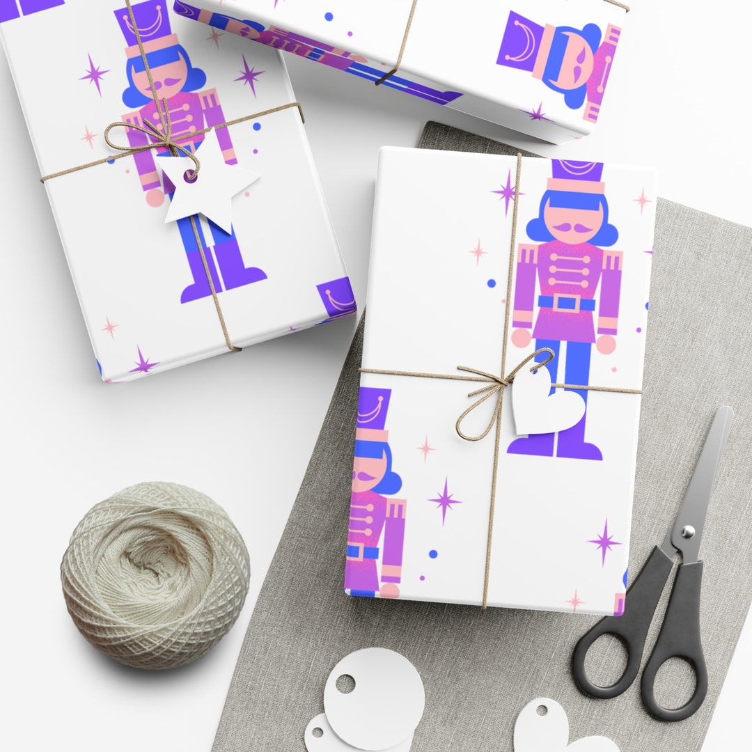Pastel Nutcracker Gift Wrap Papers Etsy