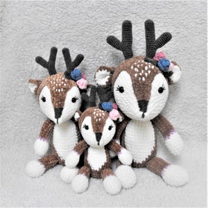 deer 38cm stuffed crochet cudlly toy, amigurumi, yarn soft toy, cute crochet plushies, stuffed plush animal, handmade, baby gift, kawaii