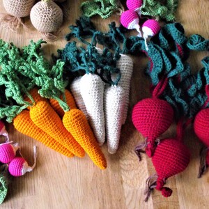 crochet beetroot, cotton vegetables toys, yarn play food for kids kitchen, market, pretend food, play kitchen accessories, handmade eco toys image 10