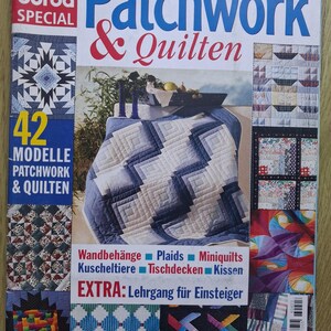 Burda special Patchwork 90-tals E403, på tyska, vintage mönstertidning, gamla samlartidningar