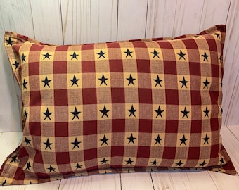 Reversible Patriotic Pillow – Stars and Stripes, 4th of July Decor