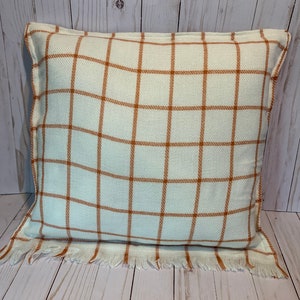 Fall Buffalo Plaid pillow with Fringe