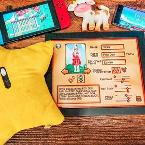 Stardew Valley Custom Pixel Art/ Turn Yourself into Game Art/ Custom Gamer Gift/ Gamer Print/ Game Room/ Birthday Gift/ Game Print