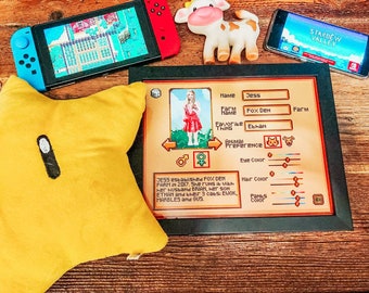 Stardew Valley Custom Pixel Art/ Transformez-vous en art du jeu / Cadeau joueur personnalisé / Gamer Print / Game Room / Cadeau d’anniversaire / Game Print