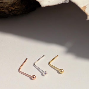 Nasenstecker • Kügelchen • winziger Nasenstecker • kleiner Nasenstecker • Nasenstecker gold • Nasenstecker 925er Silber