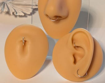 Piercing ring • endless hoop • sleeper hoop • mini hoop earrings • helix • nose ring • septum ring • huggie hoops •tragus•piercing