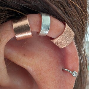 Ohrklemme aus Kupfer • 5 mm breit • Helix Ohrklemme •  Ohrmanschette • helix cuff
