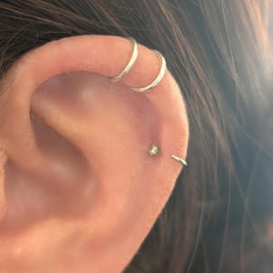 helix ear cuff • 1 mm breit • Ohrklemme für oberes Ohr •  Ohrmanschette • Ohrklemme • earcuff helix • fake helix piercing