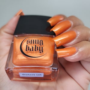 dexters lab || orange nail polish, handmade nail polish, nail lacquer, cartoon