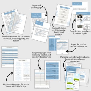 Ultimate Wedding Planning Binder Template, Customizable Canva Template, Printable Wedding Planner, Day Of Binder,Itinerary Planner Checklist image 5