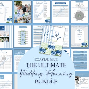 Ultimate Wedding Planning Binder Template, Customizable Canva Template, Printable Wedding Planner, Day Of Binder,Itinerary Planner Checklist