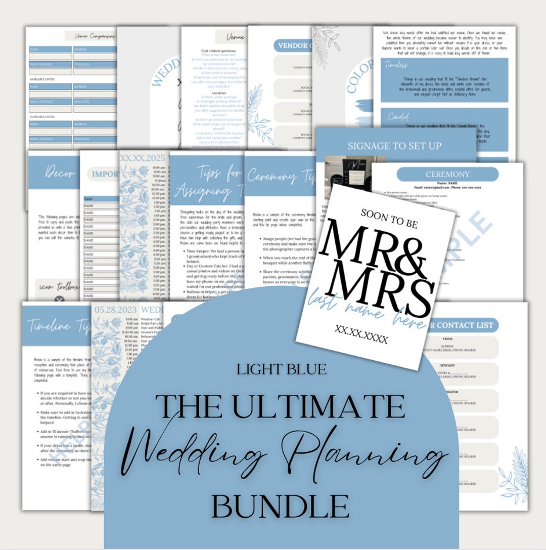 Ultimate Wedding Planning Binder Template, Customizable Canva Template ...