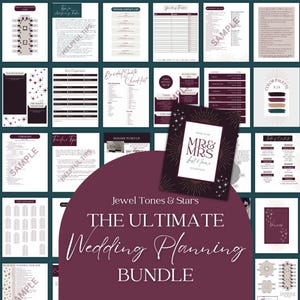 Ultimate Wedding Planning Binder Template, Customizable Canva Template, Printable Wedding Planner, Day Of Binder,Itinerary Planner Checklist