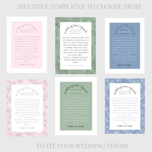 Plantilla de tarjeta de cápsula del tiempo para bodas / DESCARGA PERSONALIZABLE EN CANVA / Papelería para bodas / Plantilla imprimible