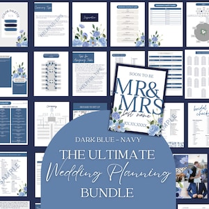 Ultimate Wedding Planning Binder Template, Customizable Canva Template, Printable Wedding Planner, Day Of Binder,Itinerary Planner Checklist