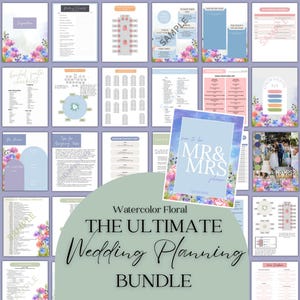 Ultimate Wedding Planning Binder Template, Customizable Canva Template, Printable Wedding Planner, Day Of Binder,Itinerary Planner Checklist
