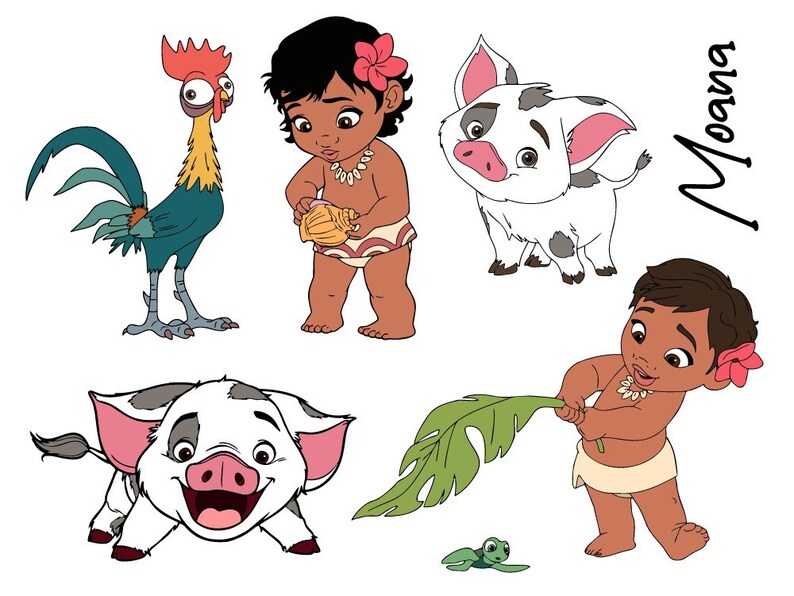 Download 10 Disney Moana SVG Vector Cliparts Hei Hei and Pua SVG | Etsy