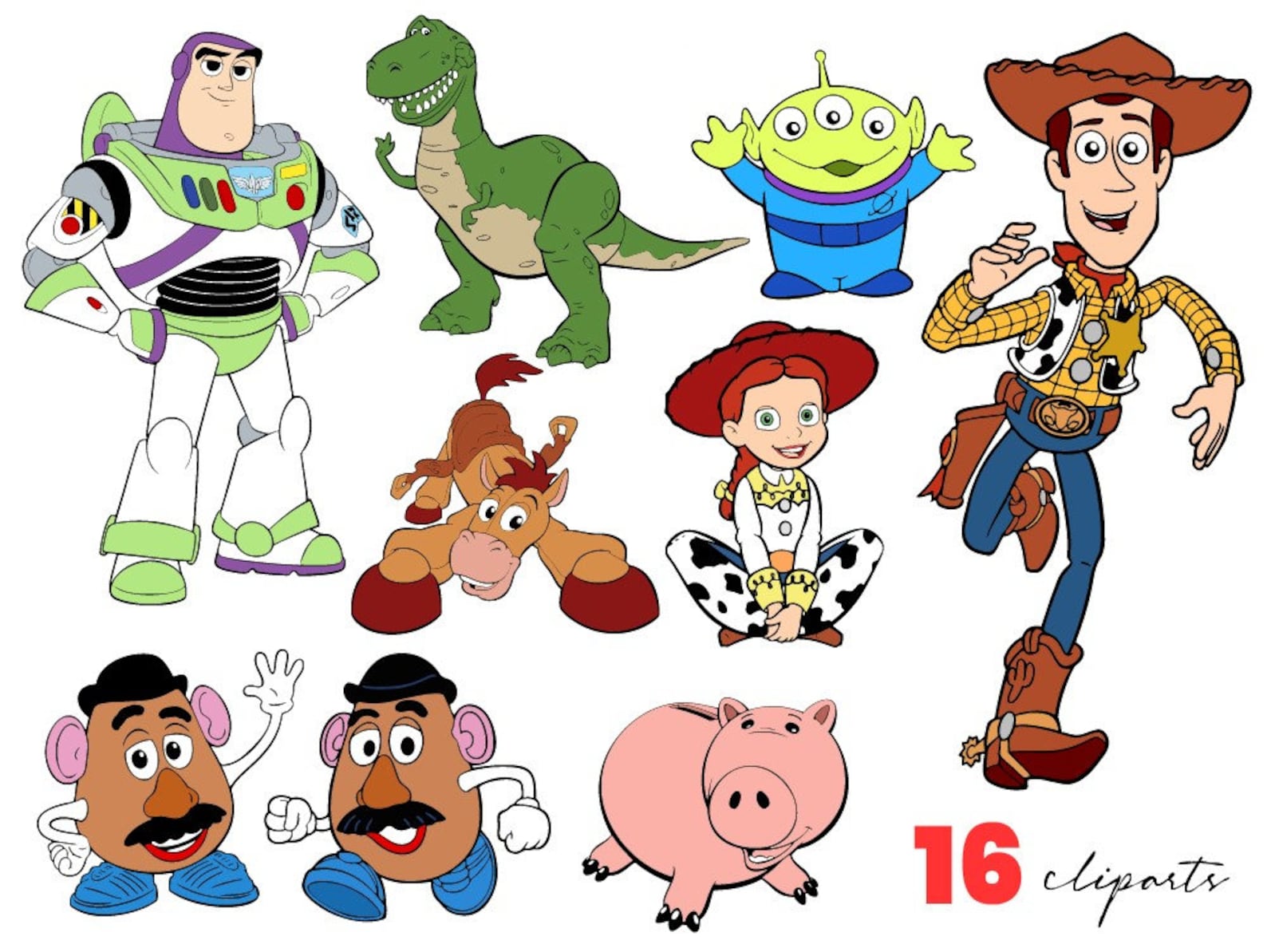 16 Toy Story SVG Vector Clipart cutflies Toy Story Clip art  Etsy