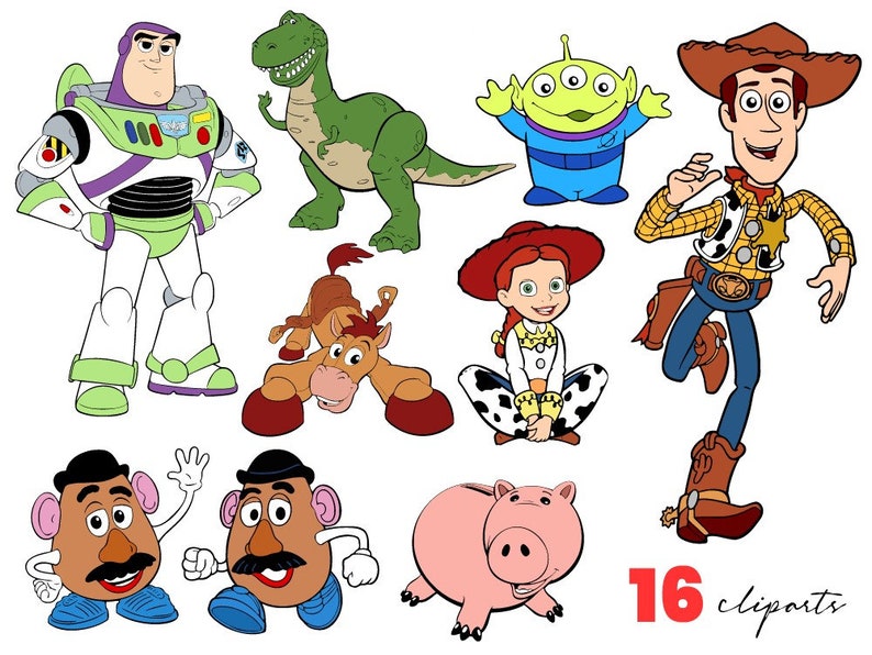 16 Toy Story SVG Vector Clipart cutflies Toy Story Clip art | Etsy