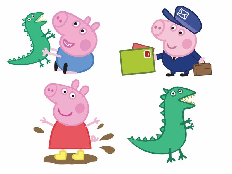 Download 12 Peppa Pig SVG Peppa Pig Family Clipart Files in SVG PNG ...