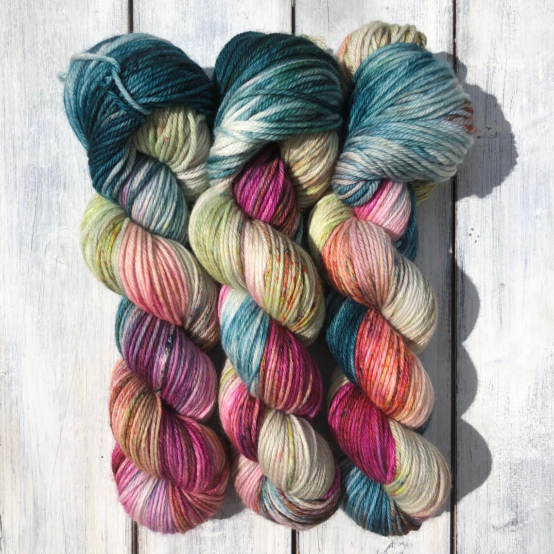 Festival Hand dyed speckled Dk yarn 100g 100 Super wash Etsy