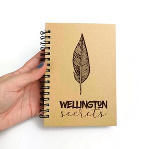 Caderno de penas personalizado com nome gravado, caderno ecológico personalizado, cartão reciclado gravado a laser, presente para escritor, dia dos pais