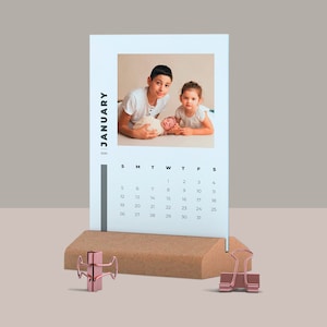 Desk Calendar, Gift Idea, Personalized Calendar, Custom Picture Calendar, Instagram Calendar, Grandparent Gifts,  Small Calendar
