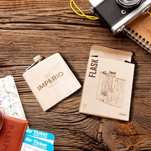 Frasco de madera personalizado, frasco personalizado y portátil, regalo de fiesta de bodas, frasco personalizado, día de San Valentín