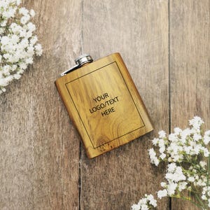 Frasco de madera personalizado, frasco personalizado y portátil, regalo de fiesta de bodas, frasco personalizado, día de San Valentín