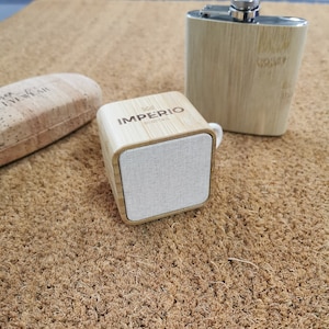 Altavoz Bluetooth inalámbrico de madera personalizado, altavoz personalizado y portátil, regalo para fiesta de bodas, altavoz personalizado, regalo corporativo