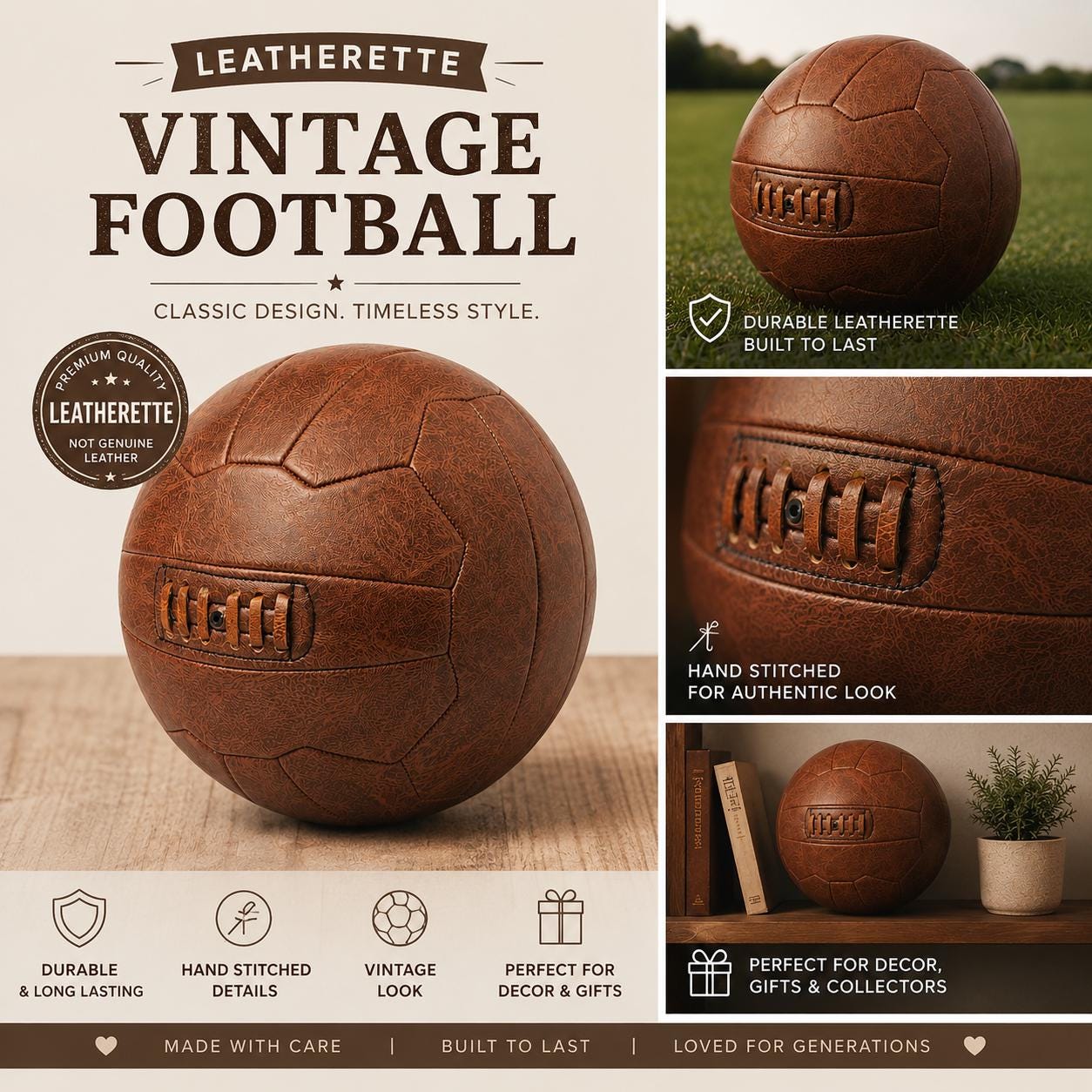 1960 年代のレトロ デザイン サッカー ボール – クラシックな魅力と