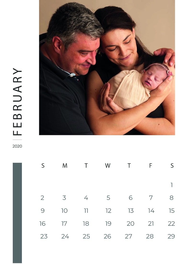 Desk Calendar Gift Idea Personalized Calendar Custom Etsy