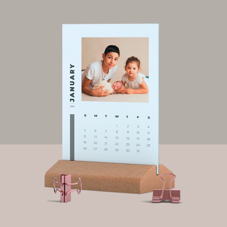 Desk Calendar Gift Idea Personalized Calendar Custom Etsy