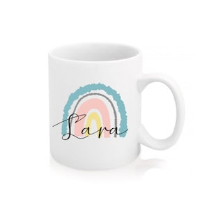 Personalisierte Regenbogenbecher, Regenbogenbecher, personalisiertes Geburtstagsgeschenk, individuelle Tasse, personalisierte Regenbogenbecherschale, Colorid Regenbogenkaffeetasse