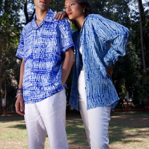 Rainfall Shibori Silk Shirt image 3