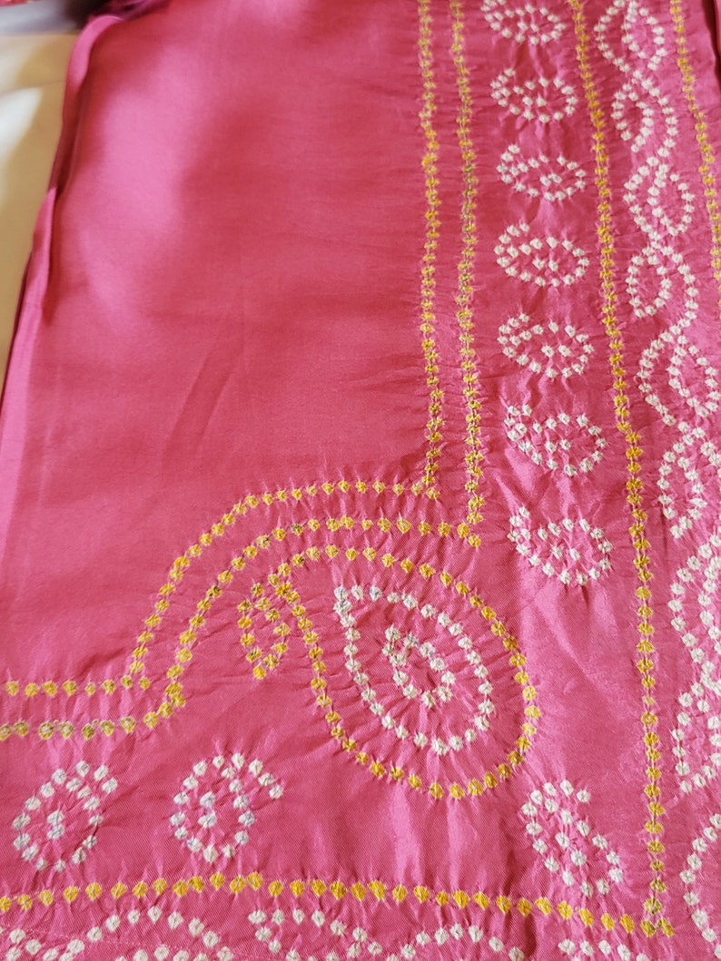 Yellow - Bandhani Tie-Dye Cotton Stitched Blouse