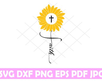 Download Sunflower jesus svg | Etsy