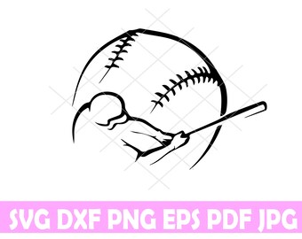 Download Free Baseball Player Etsy SVG Cut Files