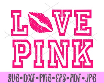 Love Pink Svg Etsy