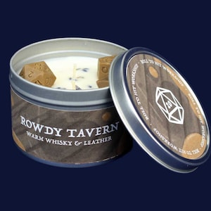 Rowdy Tavern Candle / DND Candle / D&D Candle / DnD Gift / Soy Candle / D20 Candle / Dungeons and Dragons Candle / Dnd Christmas gift