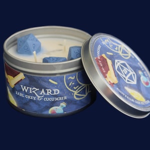 Wizard Candle / DND Class Candle / D&D Candle / DnD Gift / Soy Candle / D20 Candle / Dungeons and Dragons Candle / Dnd Christmas gift