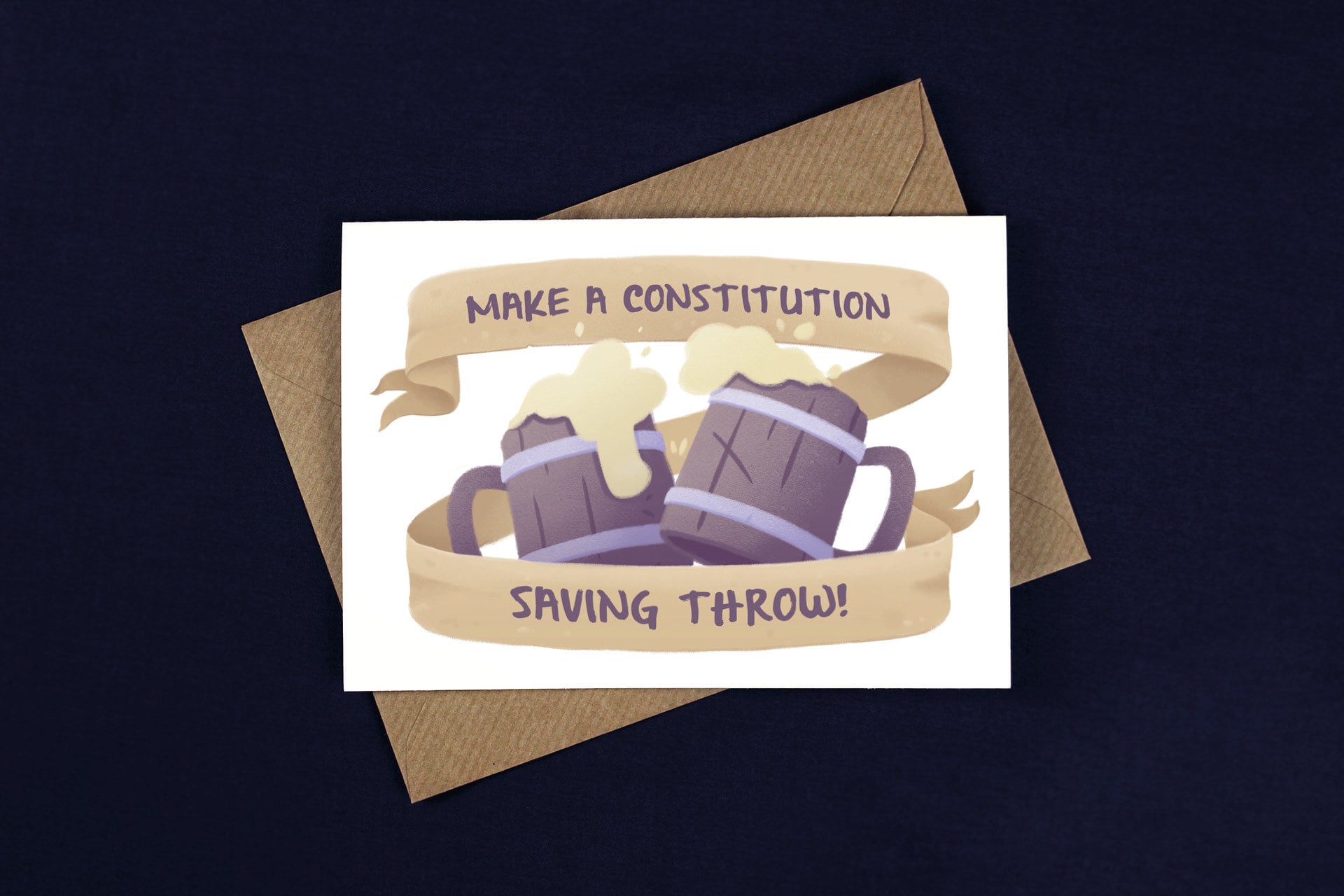 Constitution Saving Throw Card / D&D Card / DnD Card / Beer Etsy