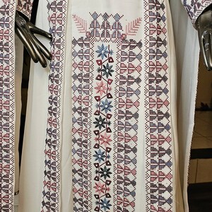 Zaytoon® Palestinian Jordanian Tatreez Thobe Embroidered Arabic Abaya Eid Dress