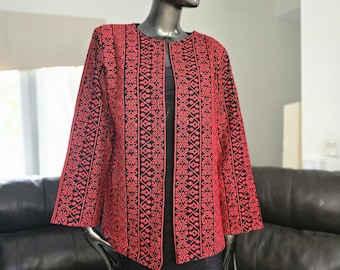 Chaqueta Tatreez completamente bordada, jordana y palestina