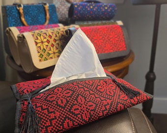 Funda para pañuelos Tatreez bordada - Jordania-Palestina